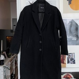 Madewell Black Wool Coat